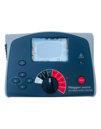 Megger BM5200 is a battery-powered digital insulation resistance tester with a test voltage of up to 5 kV
