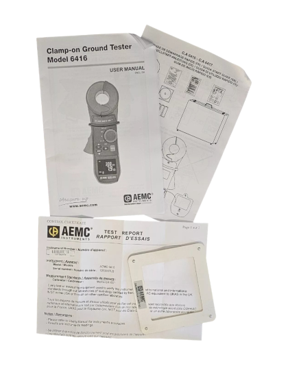 aemc 214103 model 6418 clamp ground resistance tester
