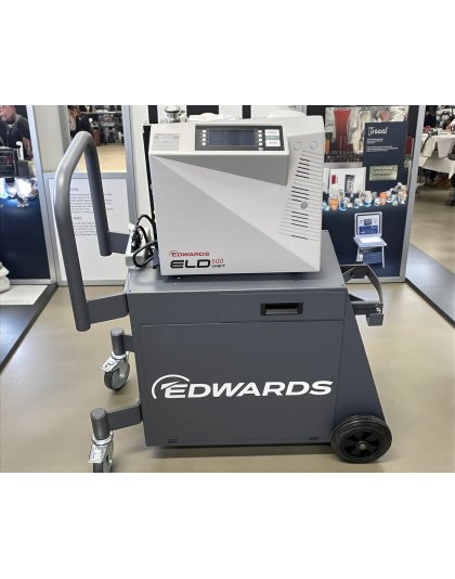 Edwards ELD500 portable helium leak detector with colorful touchscreen interface